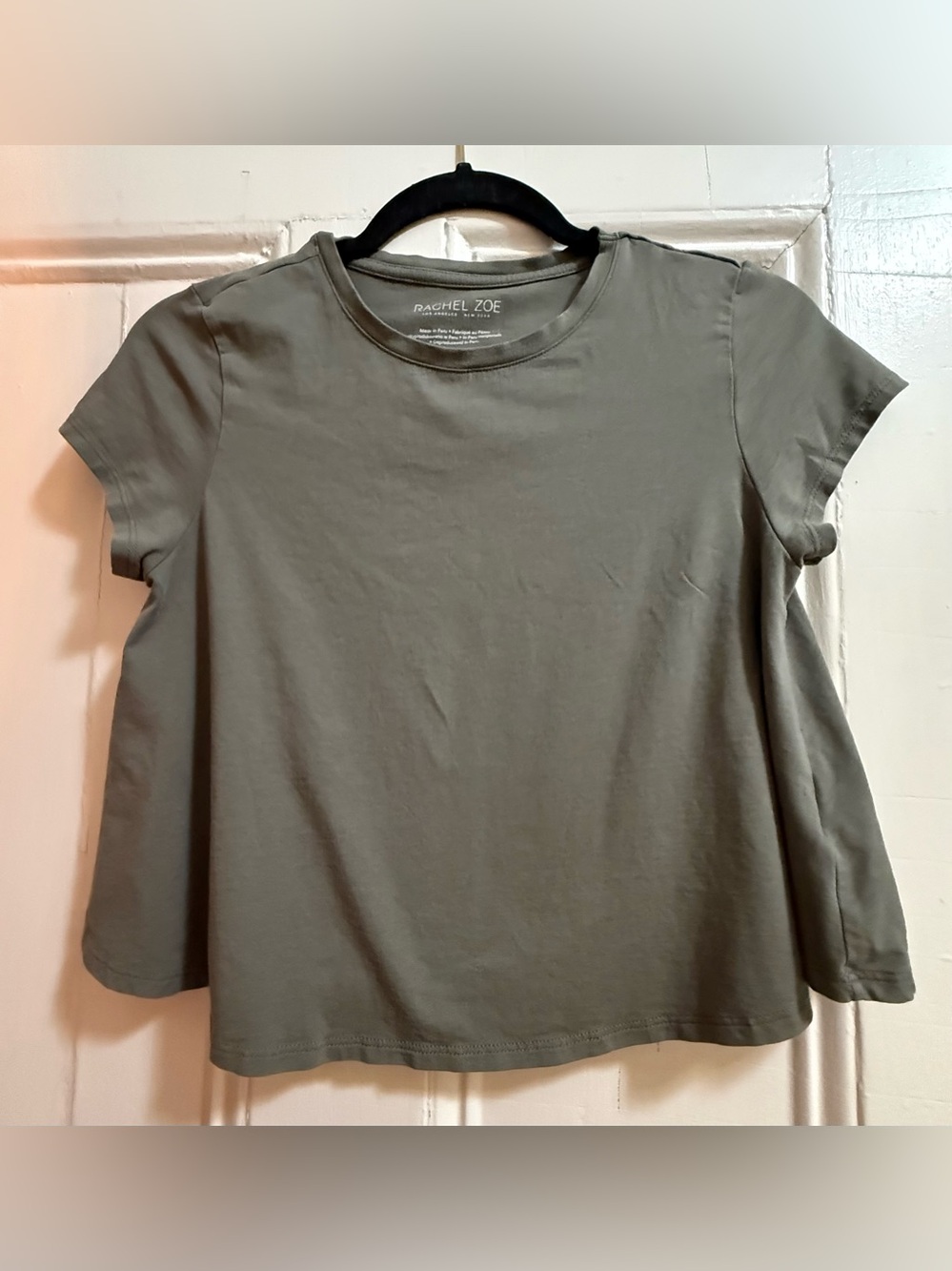 Rachel Zoe Olive Short Sleeve Crew Tee